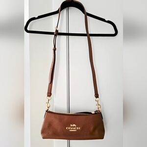Coach Charlottw Brown Leather Crossbody Bag